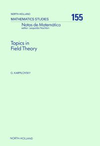 Cover image: Topics in Field Theory 9780444872975