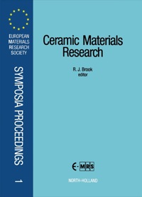 Cover image: Ceramic Materials Research 9780444873187