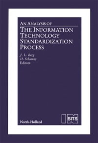 Omslagafbeelding: An Analysis of the Information Technology Standardization Process 1st edition 9780444873903