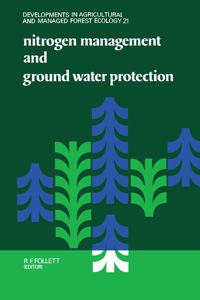 Cover image: Nitrogen Management and Ground Water Protection 9780444873934