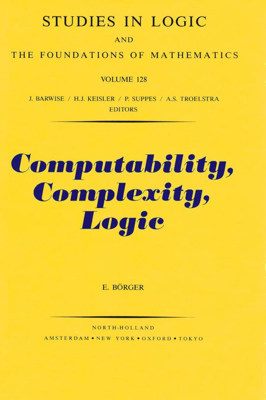 Computability  Complexity  Logic (eBook)