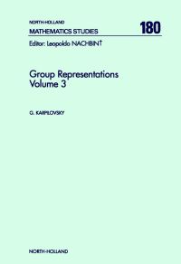 Cover image: Group Representations 9780444874337