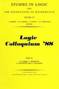 Imagen de portada: Logic Colloquium '88 9780444874559