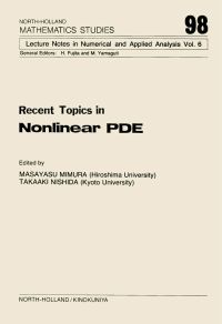 Cover image: Recent Topics in Nonlinear PDE 9780444875440