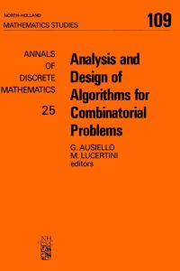 Imagen de portada: Analysis and Design of Algorithms for Combinatorial Problems 9780444876997