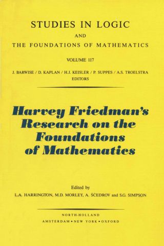 Cover image: Harvey Friedman's Research on the Foundations of Mathematics 9780444878342