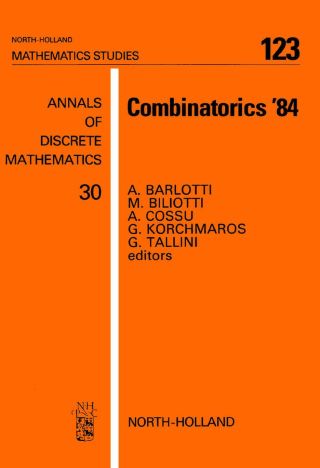 Imagen de portada: Combinatorics '84 9780444879622