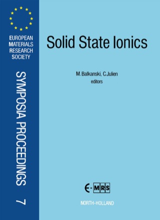 Imagen de portada: Solid State Ionics 9780444880079
