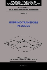 Immagine di copertina: Hopping Transport in Solids 1st edition 9780444880376