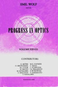 صورة الغلاف: Progress in Optics Volume 28 9780444884398