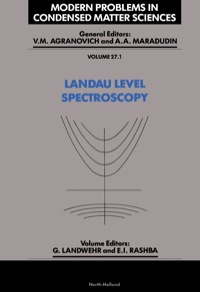 Cover image: Landau Level Spectroscopy 9780444885357