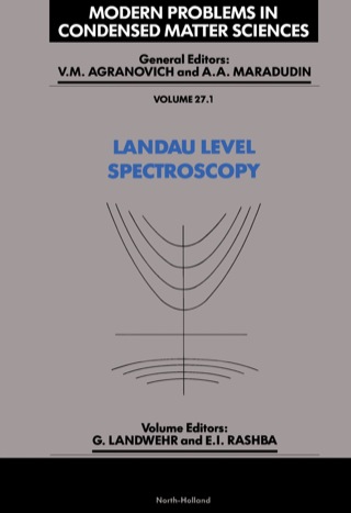 Imagen de portada: Landau Level Spectroscopy 9780444885357