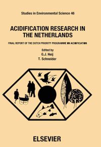 表紙画像: Acidification Research in the Netherlands: Final Report of the Dutch Priority Programme on Acidification 9780444888310