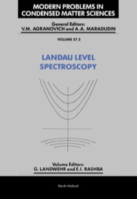 表紙画像: Landau Level Spectroscopy 9780444888730