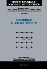 表紙画像: Electronic Phase Transitions 1st edition 9780444888853