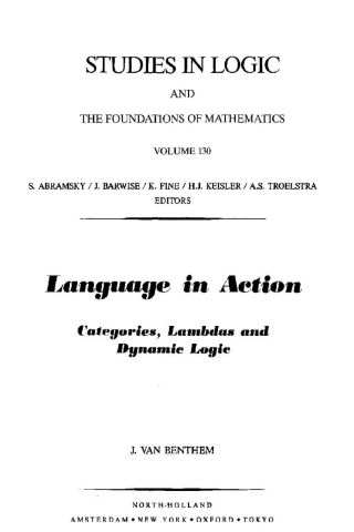 Titelbild: Language in Action: Categories, Lambdas and Dynamic Logic 9780444890009