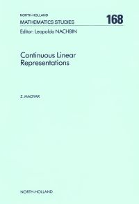 Cover image: Continuous Linear Representations 9780444890726