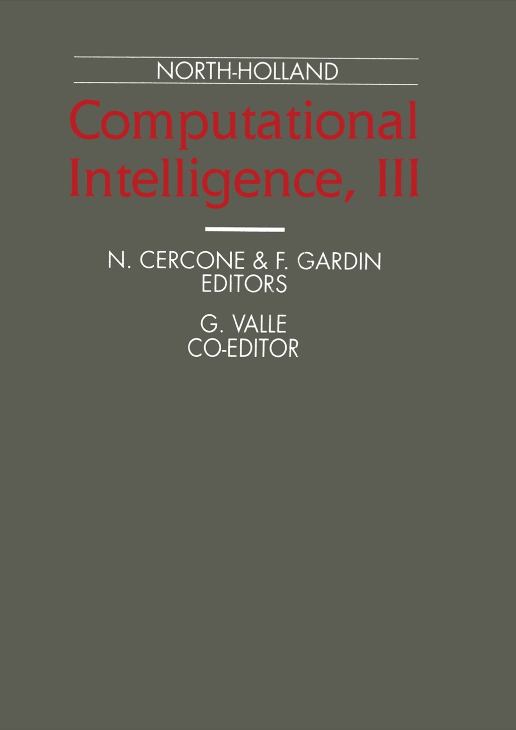 Computational Intelligence, III 1st Edition