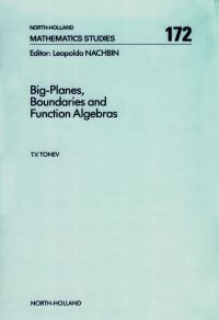 Titelbild: Big-Planes, Boundaries and Function Algebras 9780444892379