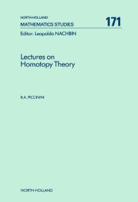 Imagen de portada: Lectures on Homotopy Theory 9780444892386