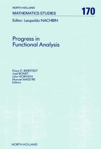 صورة الغلاف: Progress in Functional Analysis 9780444893789
