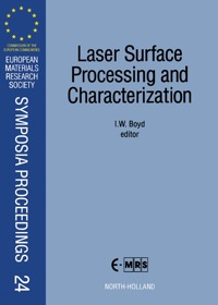 表紙画像: Laser Surface Processing and Characterization 1st edition 9780444894199