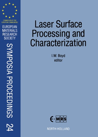 Titelbild: Laser Surface Processing and Characterization 1st edition 9780444894199