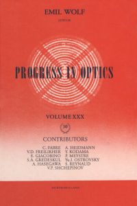 Imagen de portada: Progress in Optics Volume 30 9780444895448