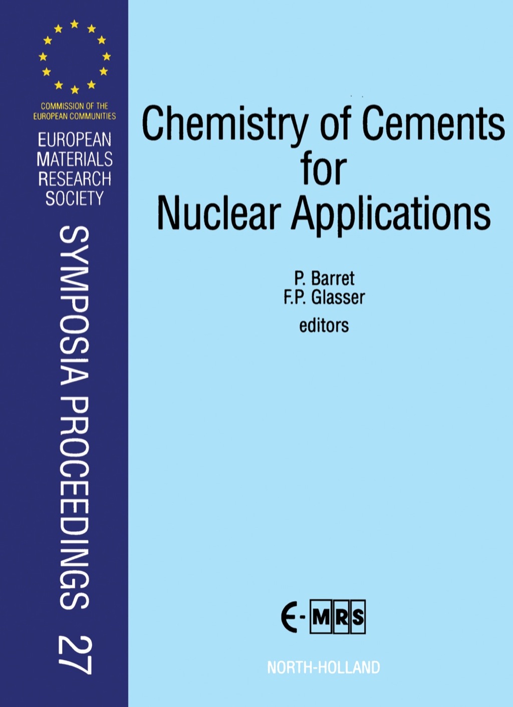 Chemistry of Cements for Nuclear Applications 1st Edition
