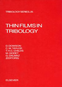 Omslagafbeelding: Thin Films in Tribology 1st edition 9780444897893