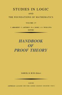 Titelbild: Handbook of Proof Theory 9780444898401