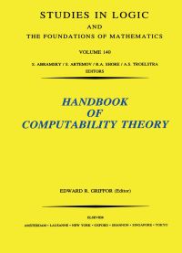 Omslagafbeelding: Handbook of Computability Theory 9780444898821