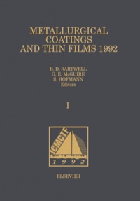 表紙画像: Metallurgical Coatings and Thin Films 1992 1st edition 9780444899002