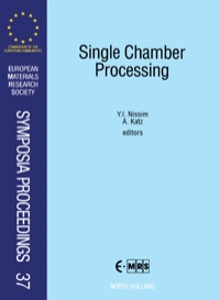表紙画像: Single Chamber Processing 1st edition 9780444899156