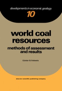 Imagen de portada: World Coal Resources: Method of Assessment and Result 9780444997791
