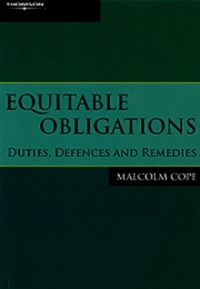 Cover image: Equitable Obligations: Duties, Defences & Remedies 1st edition 9780455221502