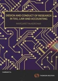 Imagen de portada: Design & Conduct of Research in Tax, Law & Accounting 1st edition 9780455227320