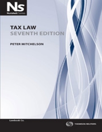 Imagen de portada: Nutshell: Tax Law 7th edition 9780455228556