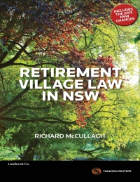 Imagen de portada: Retirement Village Law in NSW 1st edition 9780455231280