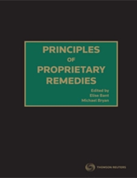 Cover image: Principles of Proprietary Remedies 1st edition 9780455231815
