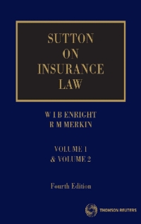 Cover image: Sutton on Insurance Law 4th edition 9780455219646