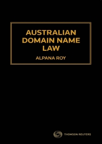 Cover image: Australian Domain Name Law 1st edition 9780455231068