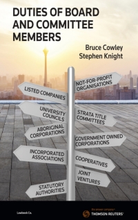 Cover image: Duties of Board & Committee Members 1st edition 9780455234397