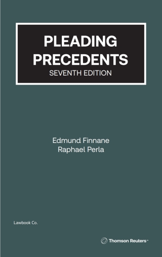 Cover image: Pleading Precedents 7th edition 9780455233925