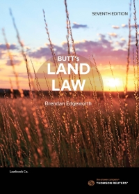 Imagen de portada: Butt's Land Law 7th edition 9780455229478