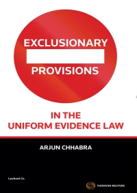 Imagen de portada: Exclusionary Provisions in the Uniform Evidence Law 1st edition 9780455236353