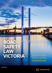 Cover image: Road Safety Law Victoria 1st edition 9780455236537