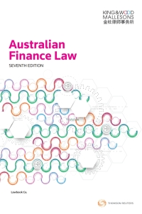 Cover image: Australian Finance Law 7th edition 9780455238722