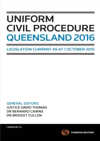 Omslagafbeelding: Uniform Civil Procedure Queensland 1st edition 9780455237015