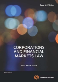 Imagen de portada: Corporations & Financial Markets Law 7th edition 9780455237947